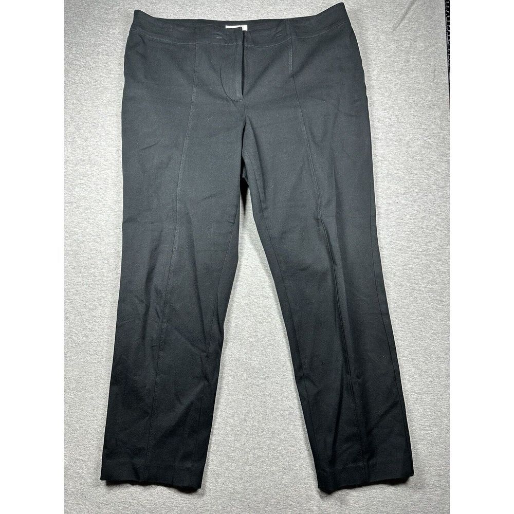 J Jill Size 10P Petite Black Premium Bi-Stretch Cotton Blend Ankle Pants